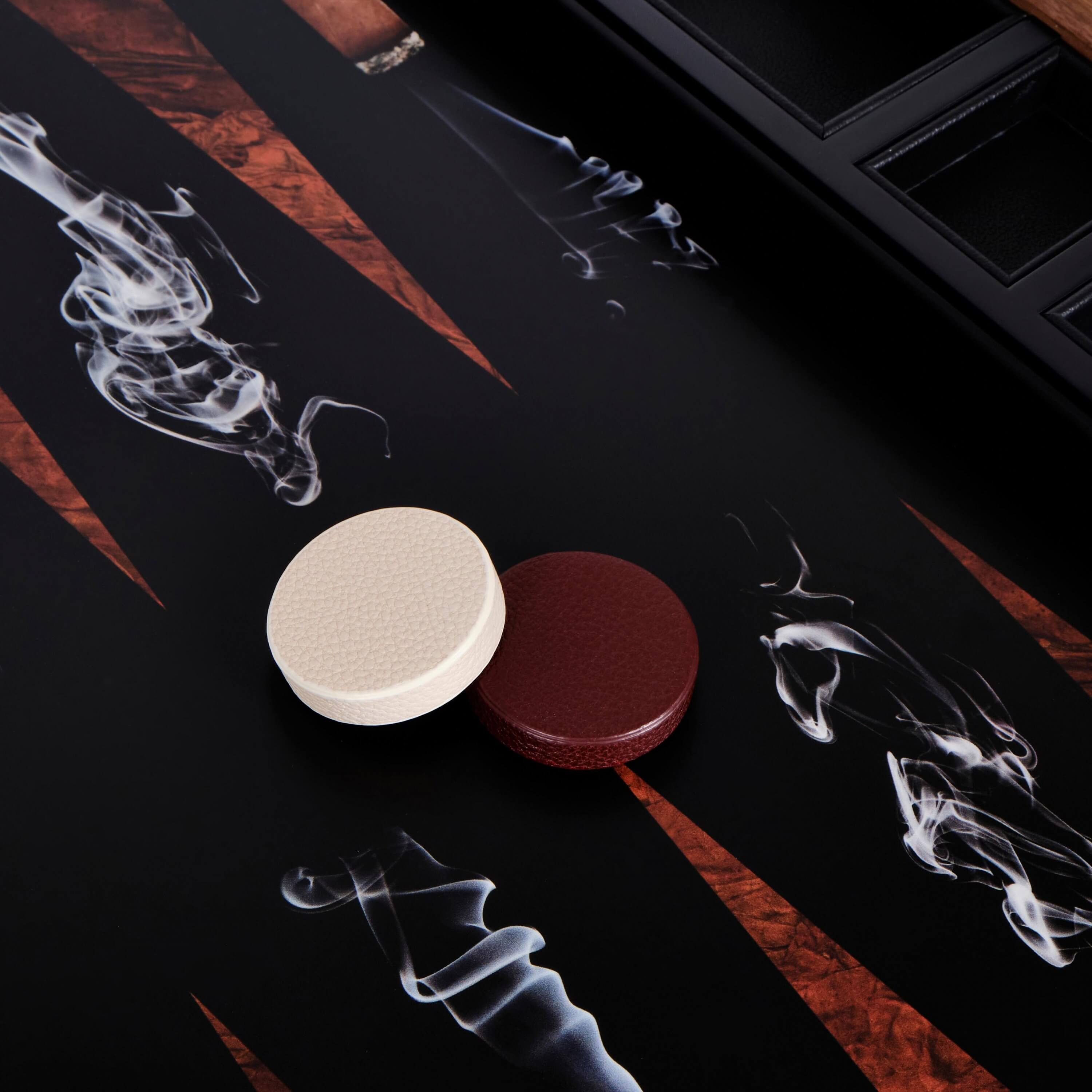 Alexandra Llewellyn Cigar Backgammon Set Detail