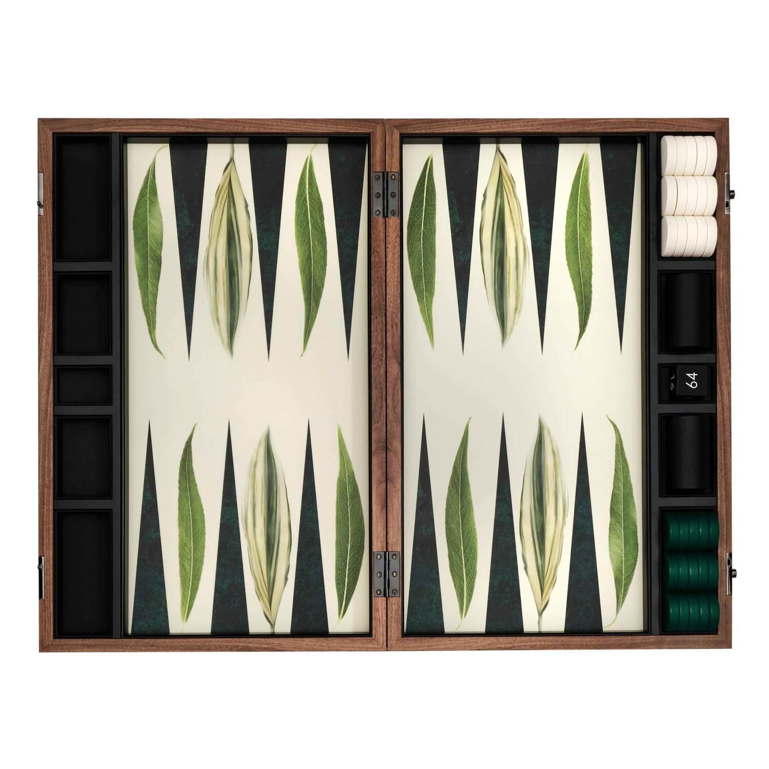 Alexandra Llewellyn Leaf Backgammon Set Open