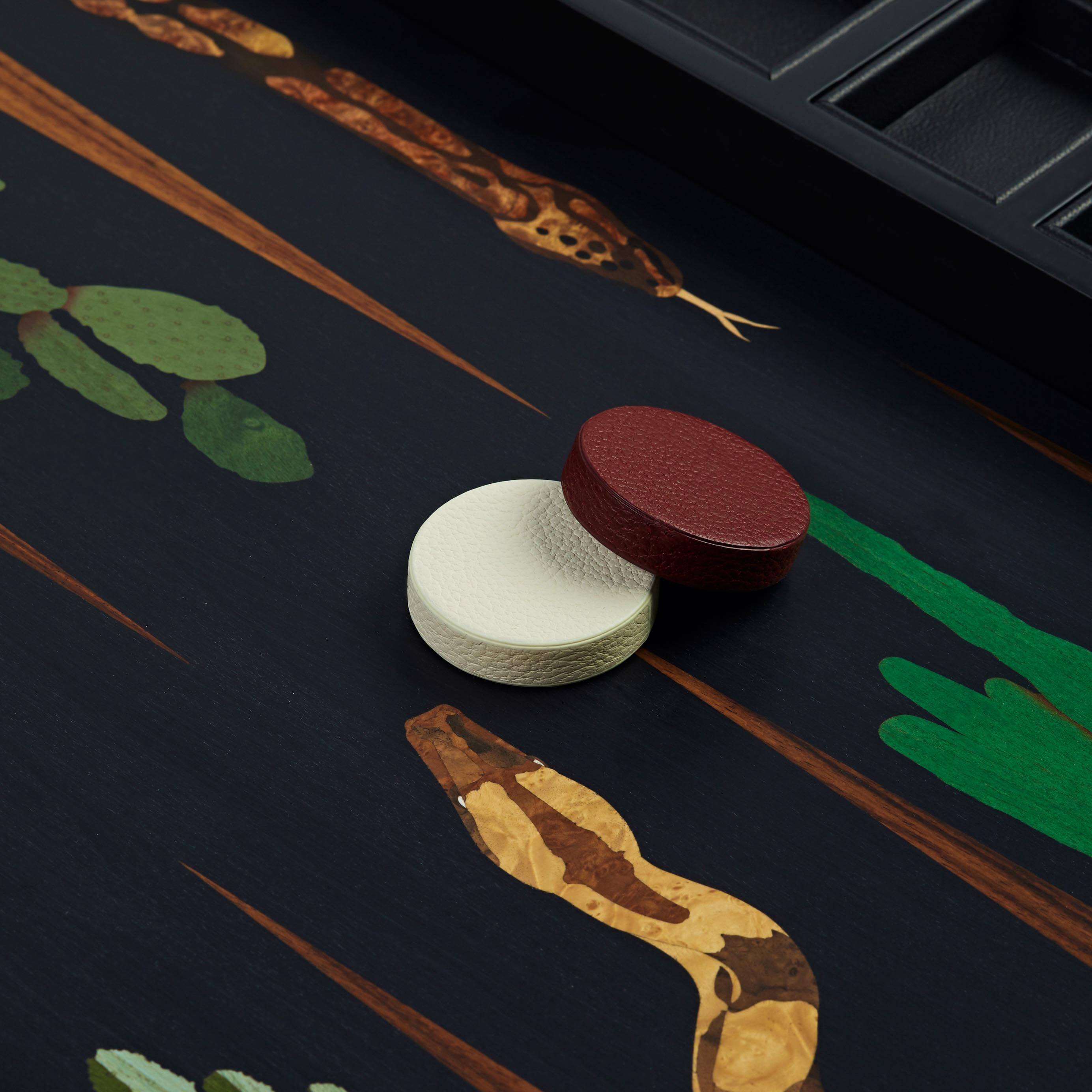 Alexandra Llewellyn Snake Marq Backgammon Set Detail