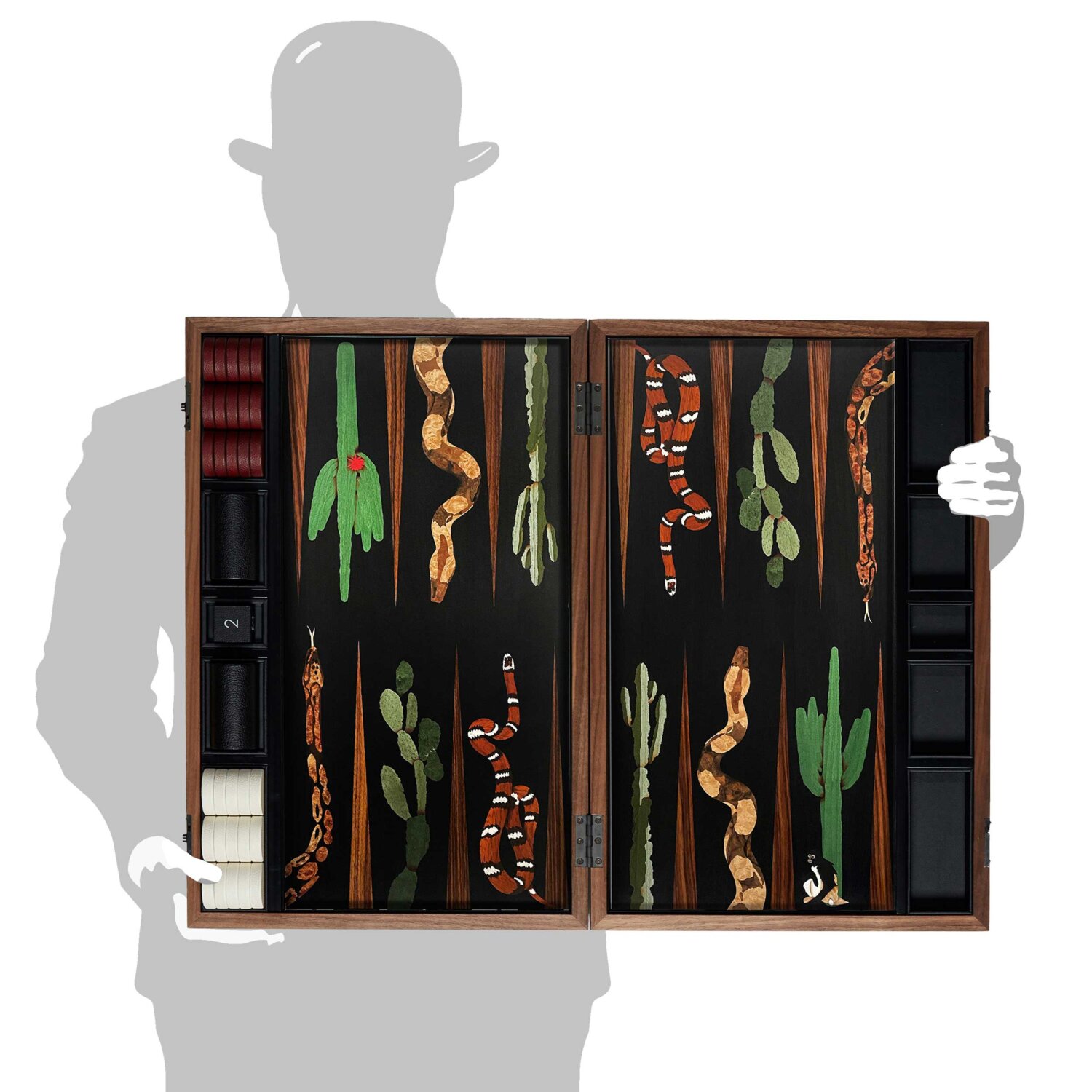 snake backgammon set