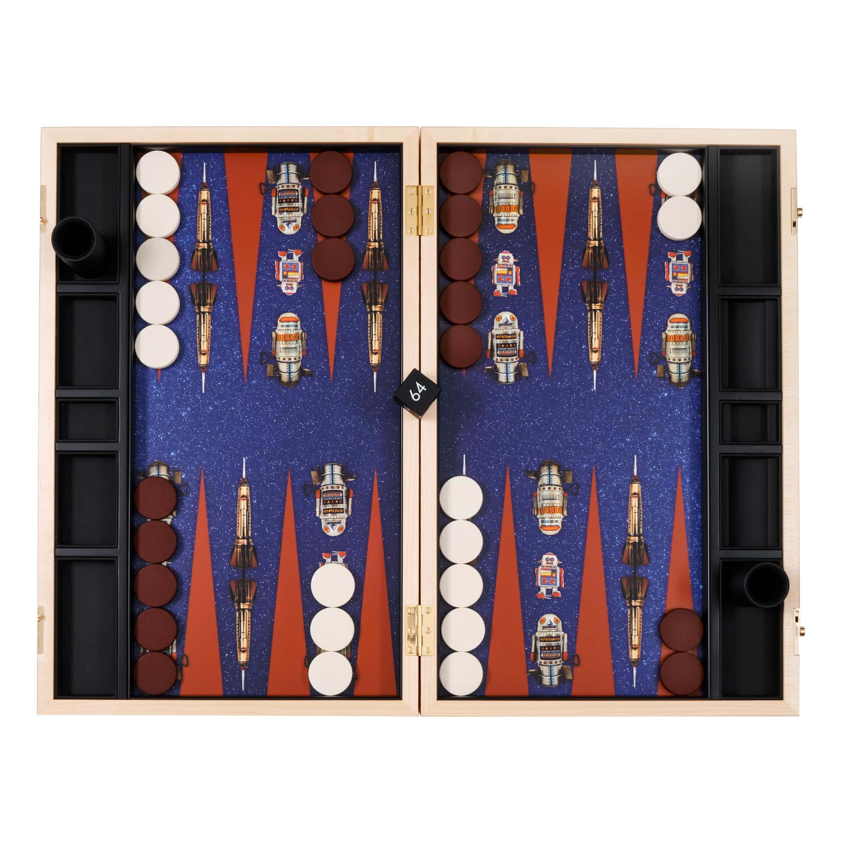 Alexandra Llewellyn Robot Backgammon Set Open
