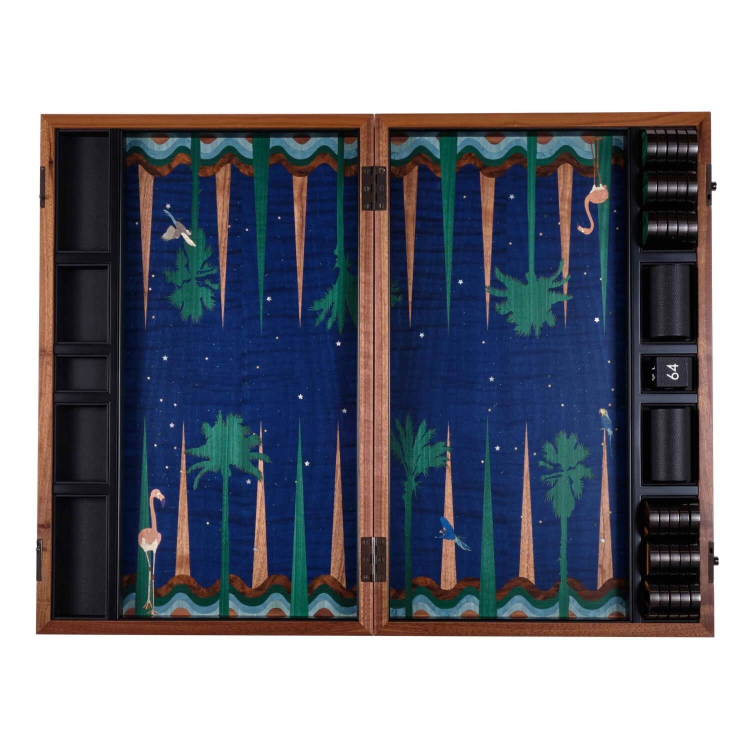 Alexandra Llewellyn Midnight Backgammon Set Open 2