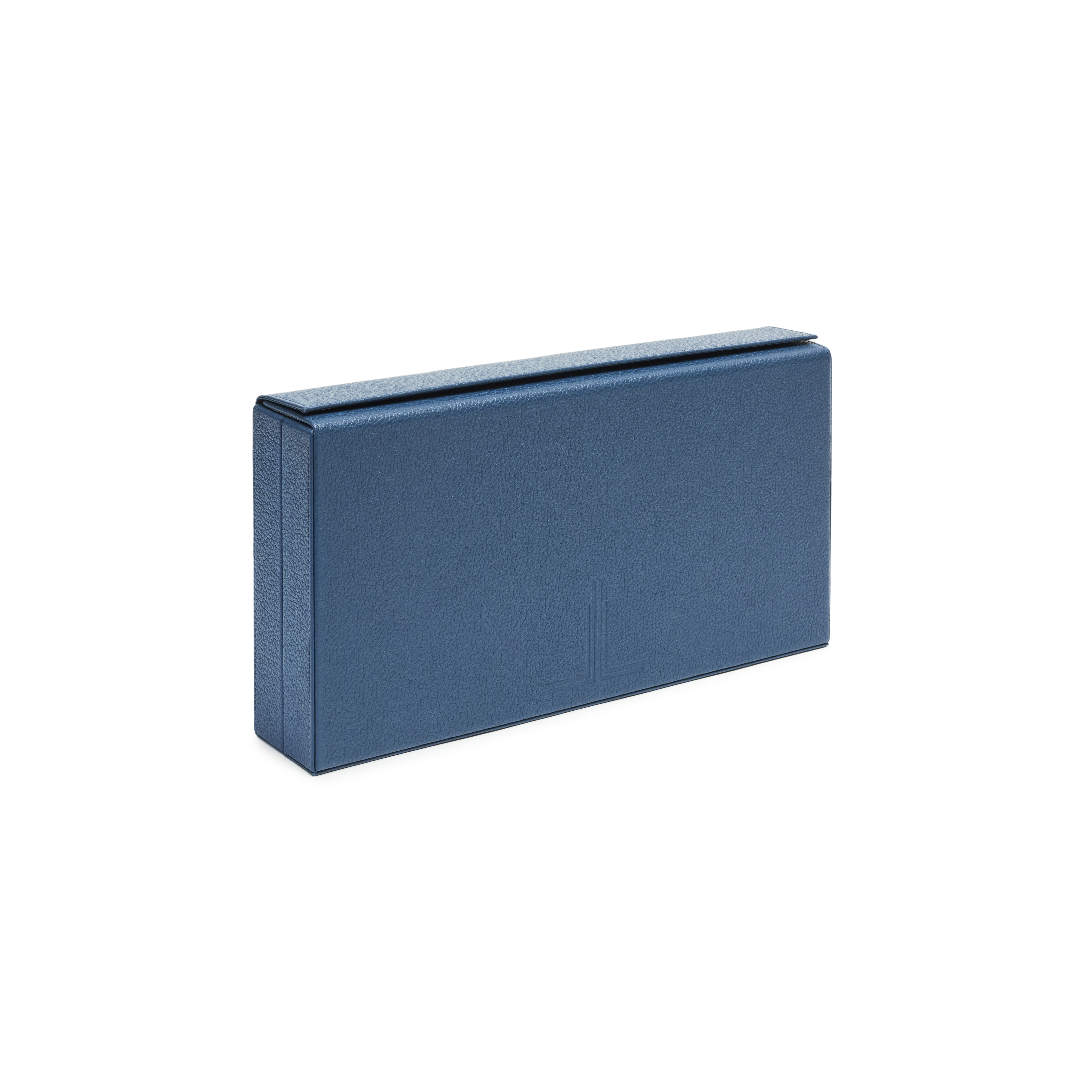 Blue Aztec Travel Backgammon Set | Leather Playing Surface - thumbnail 4