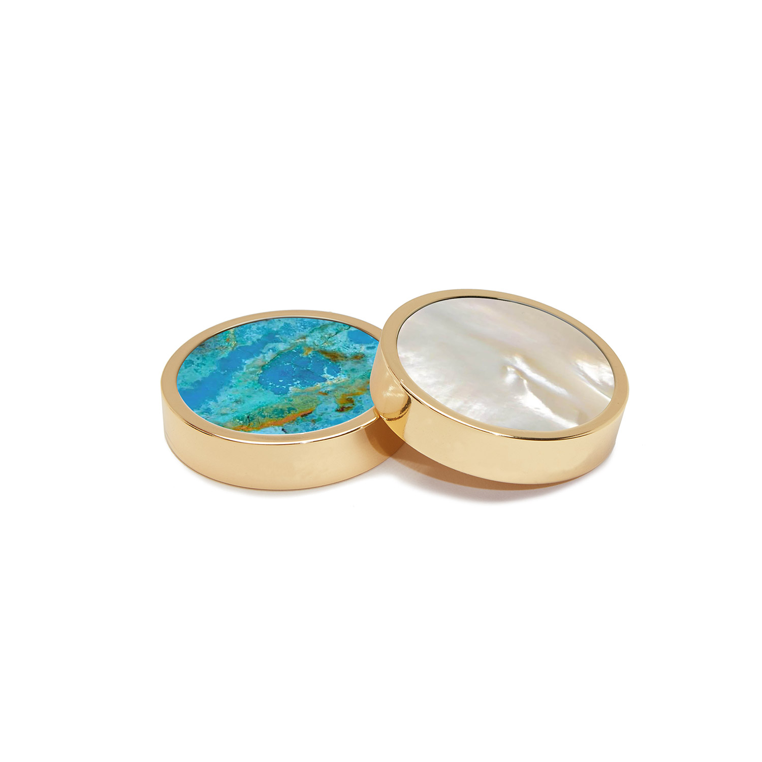 real turquoise and mother of pearl luxury playing pieces by alexandra llewellyn