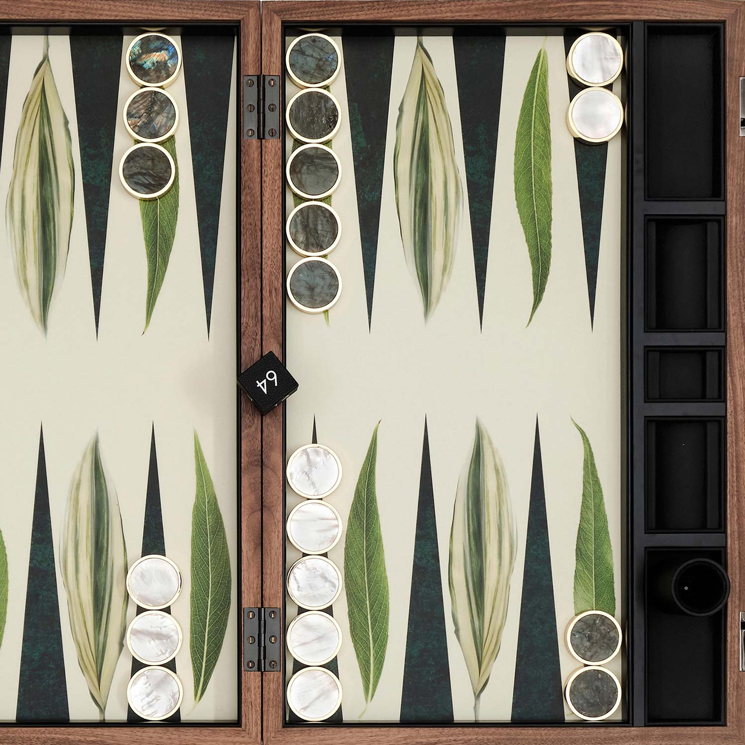 tulip backgammon set by alexandra llewellyn